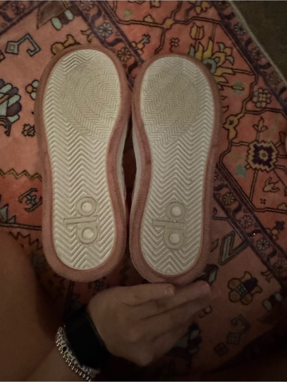 ALO Yoga Pink and White Low-Top Sneakers Size: 39 US:8.5 - Picture 4 of 7